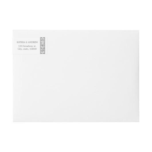 Bande Pour Adresse De Retour Élégant classique classique classique classique ma (Devant)