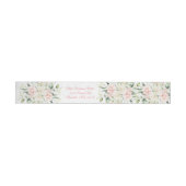 Bande Pour Adresse De Retour Élégant floral rose script enveloppe à enrouler (Individuel)