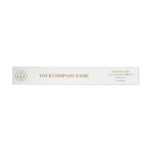 Bande Pour Adresse De Retour Élégant logo commercial minimal Gold