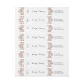 Bande Pour Adresse De Retour Élégant Mariage Mehndi (Feuille)