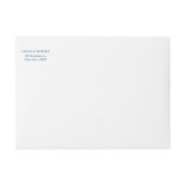 Bande Pour Adresse De Retour Élégant monogramme Mariage chinois floral bleu (Devant)