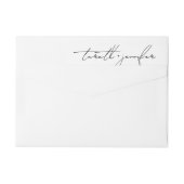 Bande Pour Adresse De Retour Élégant nom de script Enveloppe Mariage (Dos)