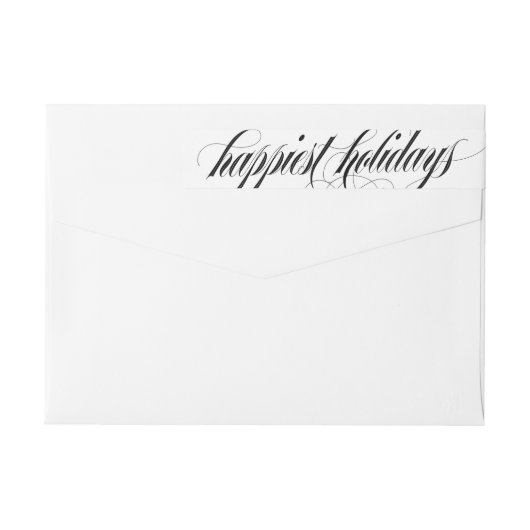 Bande Pour Adresse De Retour Élégantes Fleurs de Noël (Dos)