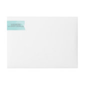 Bande Pour Adresse De Retour Enrouler de traçage d'aquarelle de turquoise (Devant)