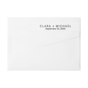 Bande Pour Adresse De Retour Enrouler lunatique de mariage de typographie
