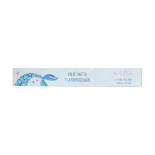Bande Pour Adresse De Retour Enveloppe d'anniversaire Mermaid autour de l'envel