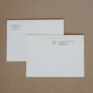 Bande Pour Adresse De Retour Enveloppement de mariage élégant autour du Étiquet
