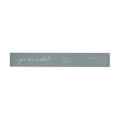 Bande Pour Adresse De Retour Faire-part de mariage de script gris blanc (Individuel)