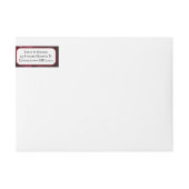 Bande Pour Adresse De Retour Faire-part de mariage gothique Rouge Satin noir él (Devant)