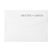 Bande Pour Adresse De Retour Faire-part de mariage Monogramme moderne (Dos)