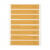 Bande Pour Adresse De Retour Faire-part de mariage orange (Feuille)
