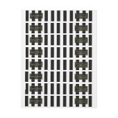 Bande Pour Adresse De Retour Faire-part de mariage | Stripes noires à huile d'o (Feuille)