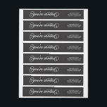 Bande Pour Adresse De Retour Faux Chalkboard Hanging Lanternes rustique<br><div class="desc">Envelopper le étiquette rustique avec des lanternes blanches sur un arrière - plan faux tableau. Ce étiquette fait partie d'une suite mariage "Hanging Paper Lanterns". Des éléments correspondants et d'autres couleurs sont disponibles.</div>