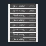 Bande Pour Adresse De Retour Faux Chalkboard Hanging Lanternes rustique<br><div class="desc">Envelopper le étiquette rustique avec des lanternes blanches sur un arrière - plan faux tableau. Ce étiquette fait partie d'une suite mariage "Hanging Paper Lanterns". Des éléments correspondants et d'autres couleurs sont disponibles.</div>