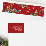 Bande Pour Adresse De Retour Festif Botanique Floral Christmas Retourner l'adre<br><div class="desc">Festive Botanique Floral Noël Retour Adresse Enveloppement autour du étiquette ________________________________________________________________________________****ce design fait partie d'une collection de Noël****** ✨ 🎄 présente ma collection Festive Floral en rouge traditionnel pour les fêtes ! La tradition rencontre l'élégance de la nature ! ✨ 🎅 Découvrir la magie des fêtes avec cette collection, une...</div>