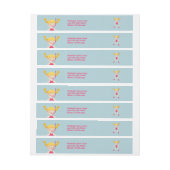 Bande Pour Adresse De Retour Fête de Plage de Fille de Snorkeling (Feuille)