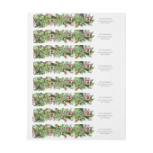 Bande Pour Adresse De Retour Fêtes de Noël aux Berries rouges  (Feuille)