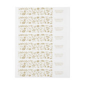 Bande Pour Adresse De Retour Feuillage d'hiver Or (Feuille)