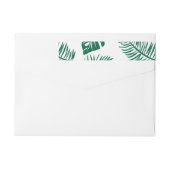 Bande Pour Adresse De Retour Feuilles tropicaux 22 (Dos)