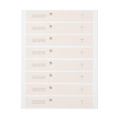Bande Pour Adresse De Retour Fille Communion priant (Feuille)