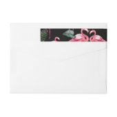Bande Pour Adresse De Retour Flamants Amour Pattern 4 (Dos)