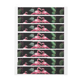 Bande Pour Adresse De Retour Flamants Amour Pattern 4 (Feuille)