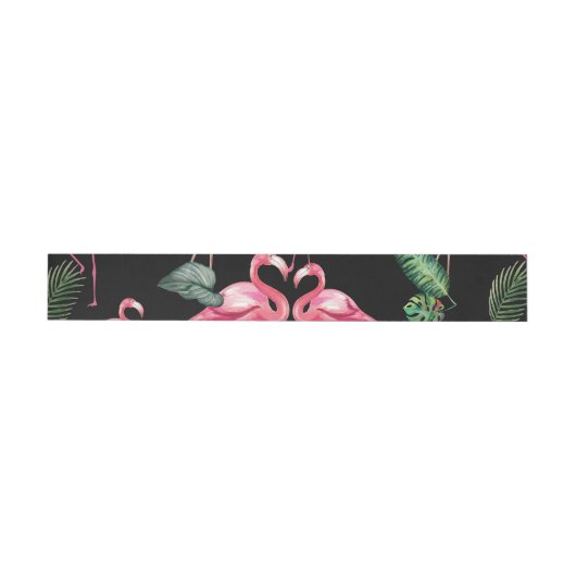 Bande Pour Adresse De Retour Flamants Amour Pattern 4 (Individuel)
