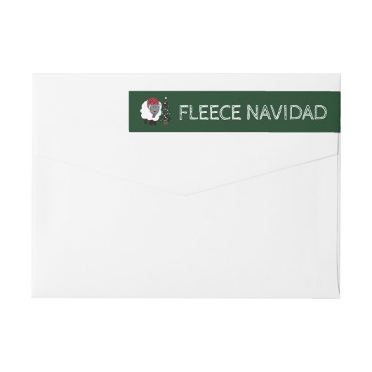 Bande Pour Adresse De Retour Fleece Navidad, style espagnol Noël (Dos)