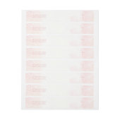 Bande Pour Adresse De Retour Fleurs de communion Aquarelles roses (Feuille)