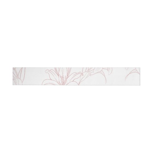 Bande Pour Adresse De Retour Fleurs Motif 10 (Individuel)