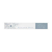 Bande Pour Adresse De Retour Flore d'art simple Dusty Blue Anemone Enregistrer  (Individuel)