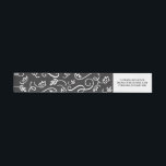 Bande Pour Adresse De Retour Flore lunaire | Faux Chalkboard<br><div class="desc">Emballage rustique autour du étiquette de adresse avec motif floral fantaisiste. Ce étiquette fantaisiste fait partie d'une collection de graduation "Whimsical Floral Script". Ce design est également disponible en différentes couleurs.</div>