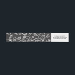Bande Pour Adresse De Retour Flore lunaire | Faux Chalkboard<br><div class="desc">Emballage rustique autour du étiquette de adresse avec motif floral fantaisiste. Ce étiquette fantaisiste fait partie d'une collection de graduation "Whimsical Floral Script". Ce design est également disponible en différentes couleurs.</div>