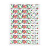 Bande Pour Adresse De Retour Flores de printemps d'aquarelle (Feuille)