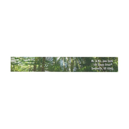 Bande Pour Adresse De Retour Forest of Palm Trees Tropical Nature (Individuel)