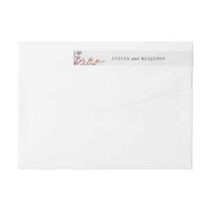 Bande Pour Adresse De Retour Fresque Nature Fleur sauvage Adresse de retour Env
