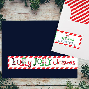 Bande Pour Adresse De Retour Fun Elf Legs Holly Jolly Noël