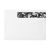 Bande Pour Adresse De Retour Gerbera rose de Fuchsia Daisy Fille noire/blanche (Dos)