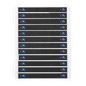 Bande Pour Adresse De Retour Glowing infinity with blue rose (Feuille)