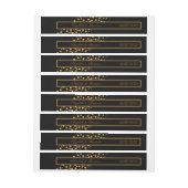 Bande Pour Adresse De Retour Gold Champagne Bubbles (Feuille)