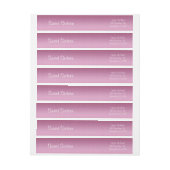 Bande Pour Adresse De Retour Gradier rose (Feuille)