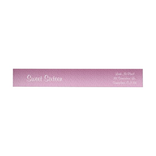 Bande Pour Adresse De Retour Gradier rose (Individuel)