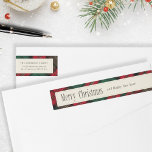 Bande Pour Adresse De Retour Green and Red Elegant Plaid Christmas Adresse<br><div class="desc">Étiquette de adresse de Noël vert et rouge élégant. Célébrez les vacances avec notre design de Noël classique et élégant, avec un design plaid intemporel qui évoque un sentiment de nostalgie. La combinaison d'éléments traditionnels et d'esthétique raffinée fait de ce design un gardien chéri, idéal pour partager la joie et...</div>