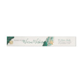 Bande Pour Adresse De Retour Green & Gold Tropical Wits Chaleureux Vacances (Individuel)
