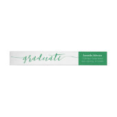 Bande Pour Adresse De Retour Green Graduate Script Moderne (Individuel)