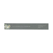 Bande Pour Adresse De Retour Gris Green Snowberry+Eucalyptus Mariage Classique (Individuel)