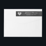 Bande Pour Adresse De Retour Hanging Heart Tree Chalkboard Mariage Collection<br><div class="desc">Ces étiquettes mariages entourent un arbre romantique suspendu, et bientôt être mari et femme, qui est sculpté en forme de coeur. L'arrière - plan de l'effet de tableau de bord rend ces étiquettes tournants parfaits pour tout couple qui planifie un mariage moderne chic. Ces étiquettes proches peuvent facilement être customisés...</div>