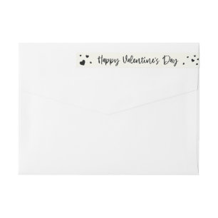 Bande Pour Adresse De Retour Heureuse Sainte-Valentin + Coeurs Adresse de retou
