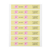 Bande Pour Adresse De Retour Hibiscus rose Fleur tropicale (Feuille)