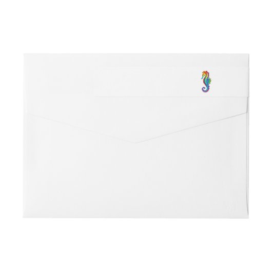 Bande Pour Adresse De Retour Hippocampe polygonal arc-en-ciel (Dos)